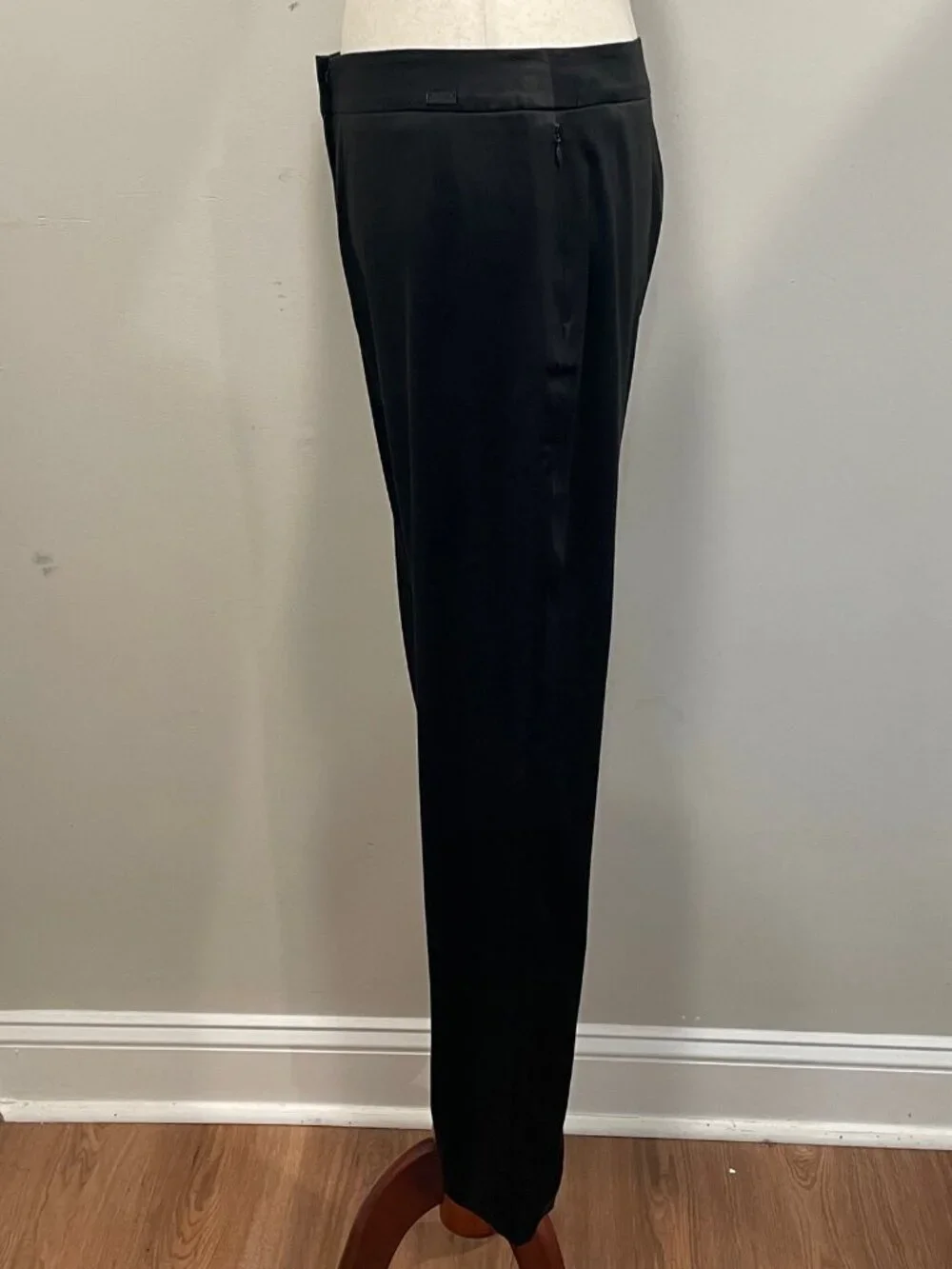CHANEL Black Pants with Zippered Pockets and Zipper Detailing on Ankles